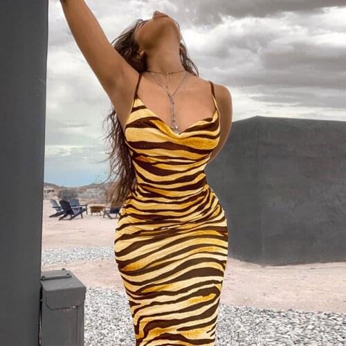 Sexy Floral Striped Dress Women Spaghetti Strap Dresses Female High Waist Sheath Maxi Dress Long Summer 2021 Sleeveless Vestidos