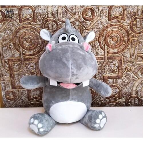 BOLAFYNIA Children Plush Toy grey hippo Baby Kid Stuffed Toy for Christmas Birthday Gift hippo doll