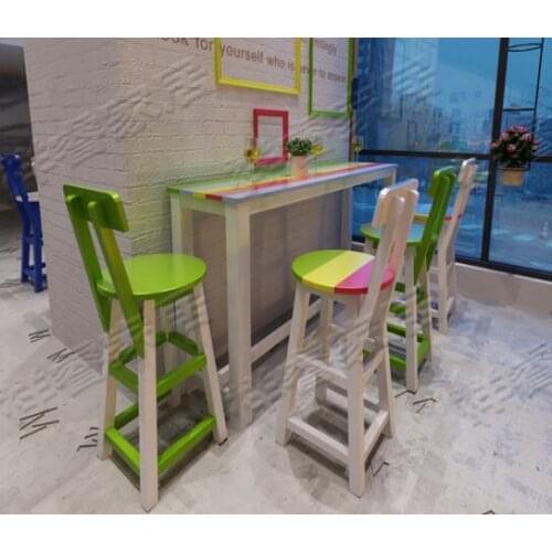 Solid wood makes old bar stool,high chair highchair