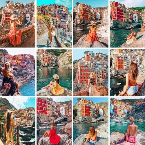 Evershine Diamond Embroidery Woman 5D DIY New Arrival Diamond Painting House Landscape Portrait Mosaic Art Home Decoration