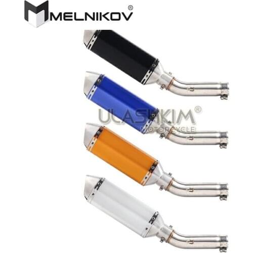 Motorcycle Exhaust Muffler Middle Link Pipe Slip On For Honda CB400 VTEC CB 400 N SF Super Four Exhaust