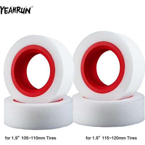 YEAHRUN TPE Sponge Dual Foam 115-120mm 105-110mm For 1.9inch Wheel Tires 1/10 Axial SCX10 90046 Traxxas TRX4 RC Crawler Car