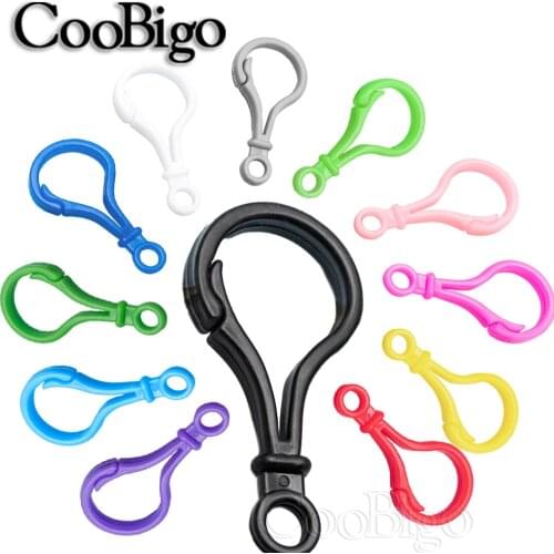 20p 49x26mm multicolor Plastic Bulb shape lobster Trigger clasps Bag purse Key Ring Hook finding Keychain Jewelry Making Buckle