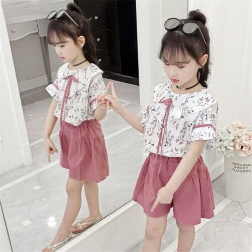 2021 summer Girls clothes Sets fashion Children Tracksuit Children clothing suit baby 2Pcs 2-13 years