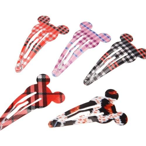 240PCS Fashion Metal Hair Clips Snap Clip Cute Hair Accessories DIY Accessory Barrette Hair Bows Hairpin Flower Headwear