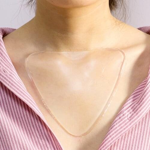 Reusable Anti Wrinkle Treatment Chest Pad Silicone Transparent Removal Patch Skin Care Remove Wrinkles Fine Line Without Surgery