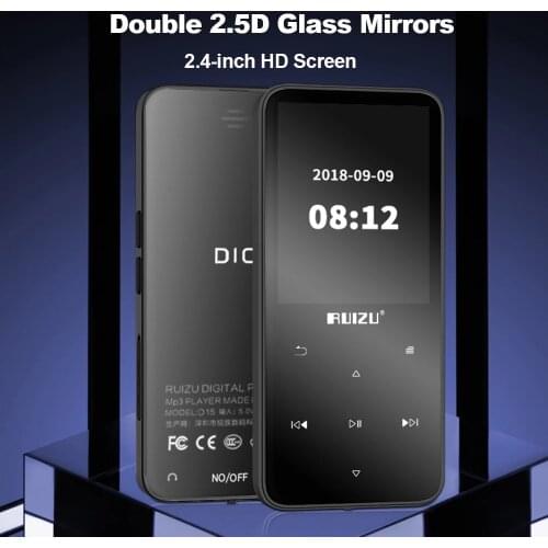 Newest Bluetooth mp3 player Touch Screen RUIZU D10 8GB Music Player 2.4 Inch Color Screen Lossless HiFi Sound with FM