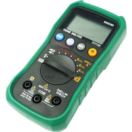 Newest MASTECH MS8239D Digital Automotive Multimeter And Engine Analyzer Dwell Angle/ Speed 4CYL~8CYL Continuity Test