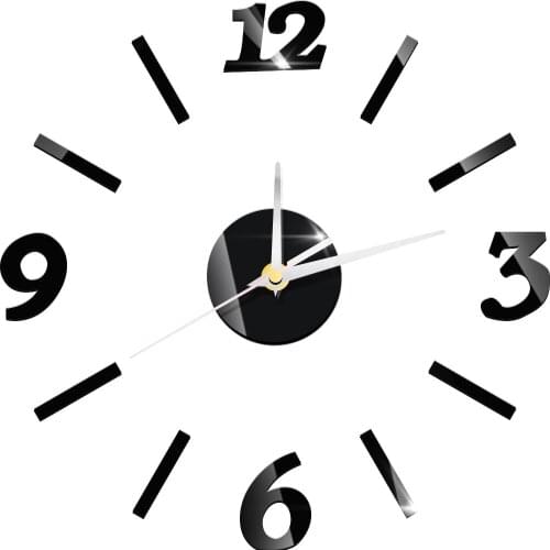 DIY Self-adhesive Wall Clock Quartz Kitchen room Arabic Number Digital Wall Clock Modern Living Room Decorative Wall Clock