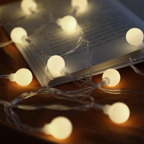 LED String Lights Round Ball Garland Lighting Lamp Holiday Wedding Christmas Party Waterproof Outdoor Garden Decoration Lights