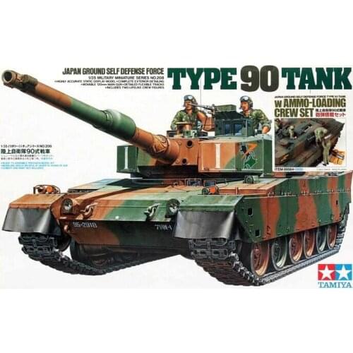 Tamiya 89564 1/35 JGSDF Type 90 Tank w/Ammo Loading Crew Set Military Assembly AFV Model Building Kits Specification - Manufac
