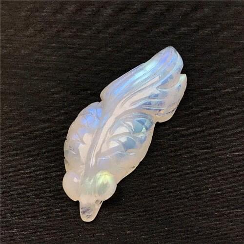 Top Natural Blue Light Moonstone Fish Carved Pendant For Women Lady Man Crystal 26x10x5mm Beads Gemstone Fashion Jewelry AAAAA