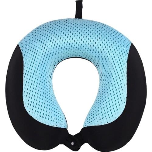 U Shape Gel Memory Foam Pillow Summer Cool Neck Protection Travel Pillows Car Head Single Size about 30X31X10cm