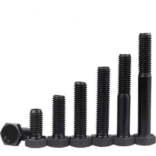 Lengthened outer hexagon bolt black fine tooth outer hexagon bolt grade 8.8 high strength machine bolt