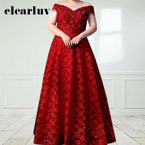 Off The Shoulder Evening Dresses DR1059 2020 Boat Neck Formal Evening Dress A Line Robe De Soiree Burgundy Evening Gowns
