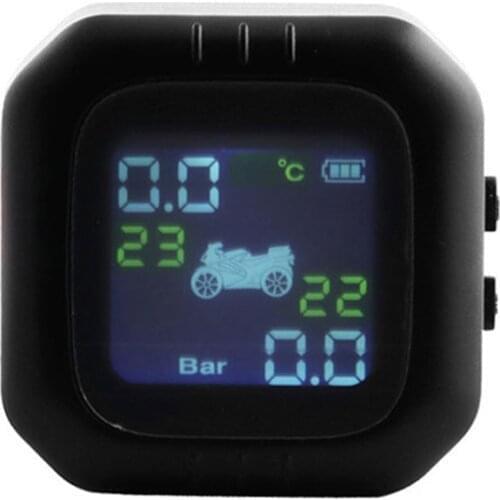 Waterproof Motorcycle Tire Temp Pressure Monitoring System TPMS Tyre + 2 Sensor Temperature Monitoring