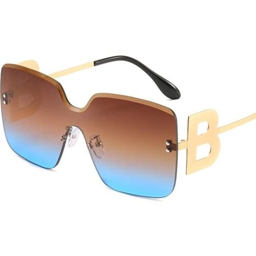 2021 Trend Women Fashion Sunglasses Oversized Gradient Lens Vintage Sunglasses Woman Luxury Dropshipping oculos de sol