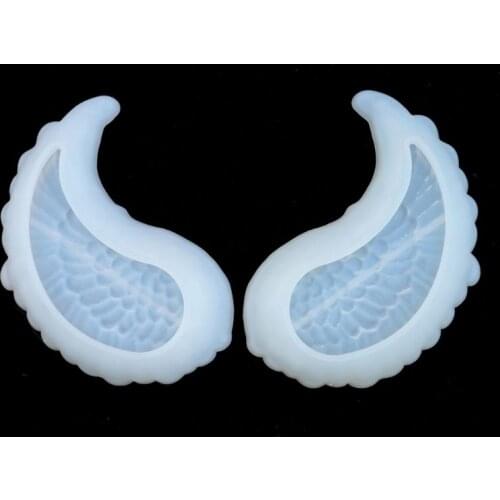 1 Pair DIY Wing Tray Silicone Jewelry Resin Mold Wings Shape Dishes Plate Mold Dried Flower Resin Decorative DIY Hand Crafts