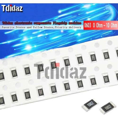 100pcs 0603 SMD 1/8W chip resistor resistors 0 ohm ~ 10M 0R 1K 4.7K 4K7 10K 100K 1 10 100 220 330 ohm 0R 1R 10R 100R 220R 330R