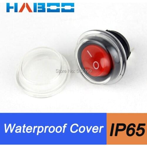 100pcs/lot HB1-216 series round head rocker switch waterproof cover IP65 silica gel transparency protection cover switch