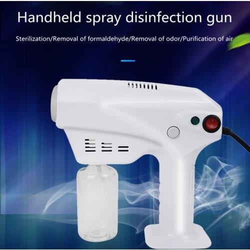 1200W Handheld Atomization Disinfection Fog Machine Stage Smoke Machine Blue Light Nano Steam Gun Hair Spray Machine