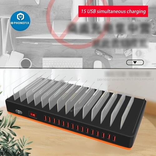 180W 15 USB Simultaneous Charging 15 Port USB HUB Fast Charger Carregador Organizer For Multiple Devices Phone Tablet Laptop
