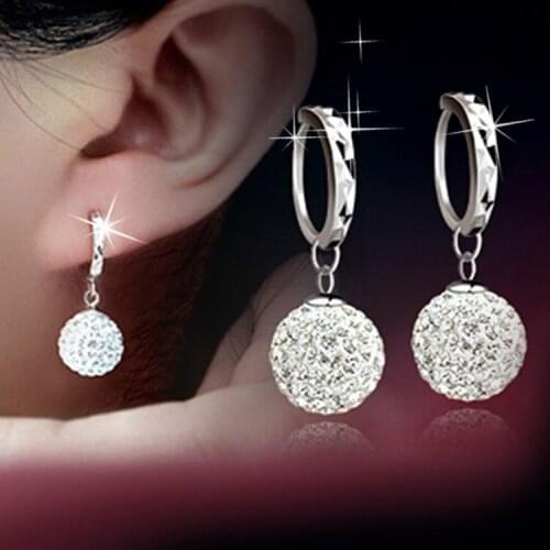 2020 new simple car flower earrings earrings wild earrings spherical fashion temperament earrings jewelry