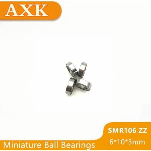 2021 New New Arrival Smr106zz Abec-3 (10pcs) 6x10x3 Mm Stainless Steel Miniature Smr106 Zz Ball Bearings Smr106-zz