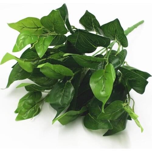 7 heads Artificial Green Plant Evergreen Large Leaf Fern Darden Plant for Home Decoration