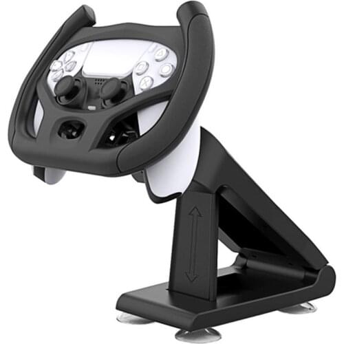 Muti Axis Steering Wheel for PS5 Real Racing Game Gamepad Stand Dock with 4 Suction Cups for Sony PlayStation 5 Controller