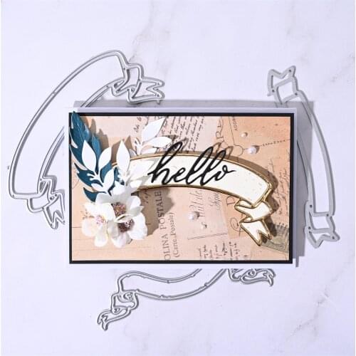 3Pcs Banners Tag Label Ribbon Cutting Dies Cutter Scrapbooking Knives DIY Greeting Card Handmade Knife For Cutting And Embossing