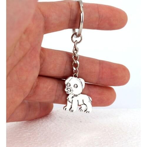 Hzew cute Pugs dog key chains dog keychain