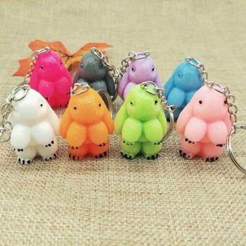 Korean version of resin bunny keychain cute cute rabbit car bag jewelry pendant