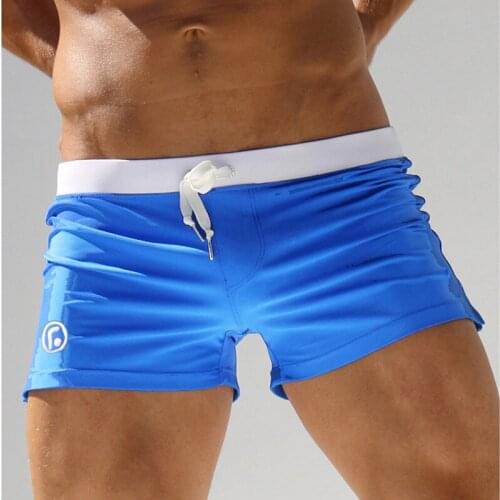 Brand Sexy Male Swim Briefs Mens Nylon Swimwear with Pocket Brief Bikini Mens Swimming Surf Elastic Sunga Underpants