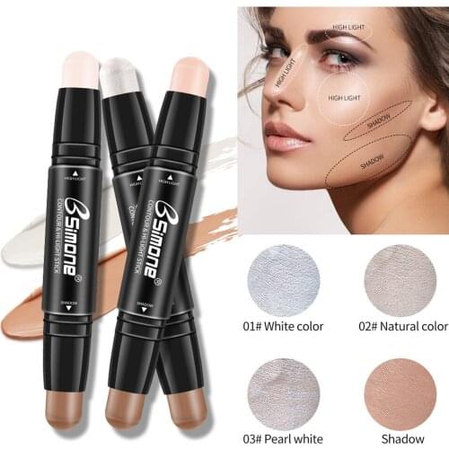BSIMONE double-head highlighting concealer stick light & shadow fixing stick nose shadow concealer brush T0978