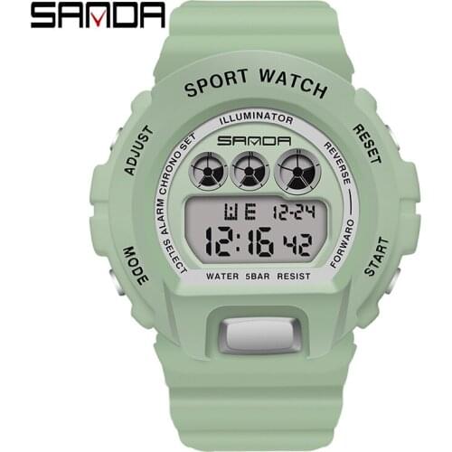 SANDA Fashion Sport Watch Women Top Brands Luxury LED Digital Clock Ladies Electronic Watch Reloj Mujer Relogio Feminino 2018