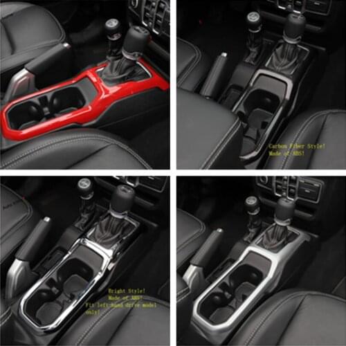 Yimaautotrims Center Control Gear Shift Panel Decoration Cover Trim For Jeep Wrangler JL 2018 - 2020 Colorful Interior Mouldings