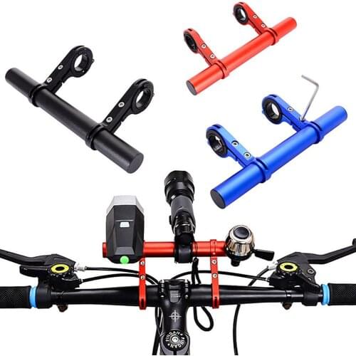 MTB Bike Bicycle Handlebar Flashlight Phone Mount Holder Extended Bar Bracket Extender Mount Bracket for Moutain Bikes Scooter