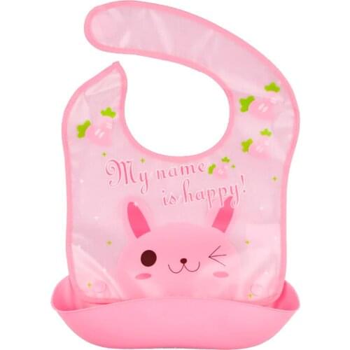 Waterproof Baby Bibs Silicone Feeding Baby Saliva Towel Newborn Cartoon Aprons Baby Bibs Adjustable Feeding Apron Saliva Bandana