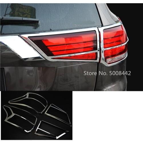 For Mitsubishi Outlander 2016 2017 2018 2019 2020 Car Rear Tail Light Lamp Detector Frame Stick Styling ABS Chrome Cover Trim