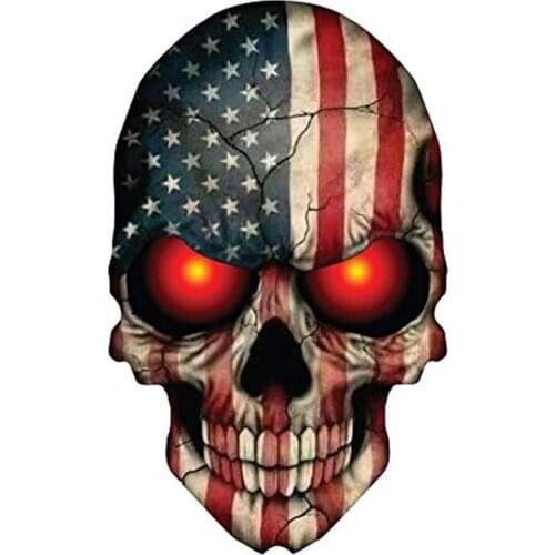 Devil Ghost Monster Zombie American Flag Military Soldier Metal Heavy Decal Laptop Window Door Wall Motorcycle Helmet Sticker
