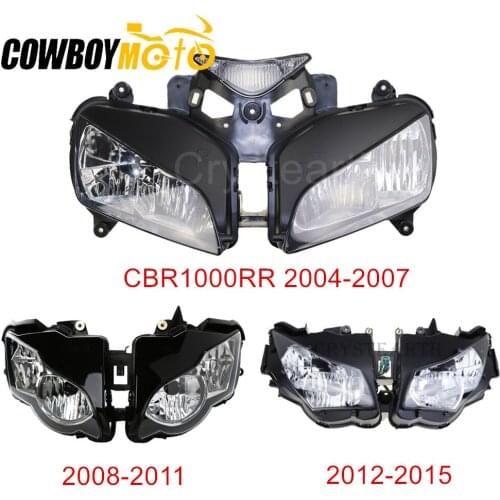 Motorcycle Clear Lens Headlight Head Light Lamp Assembly Housing Kit For Honda CBR1000RR 2004-2007 2008-2011 2012-2015