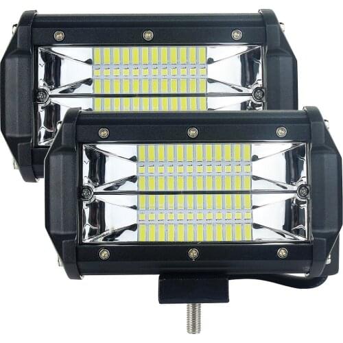 Work Light Off Road 4X4 Offroad 72W 5" Led Bar Car Accessories 24V 12V Motorcycle Truck Driving Lights Auto Accessorie Ledbar