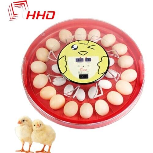 HHD Smile Hatchery machine Poultry Incubator Mini 30 pcs Egg incubator Auto Spin Turner Temperature Control Chicken Egg Brooder