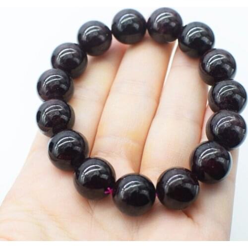 Red garnet round 14mm nature bracelet 7.5inch wholesale beads FPPJ Xmas gift