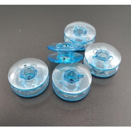 10Pcs Top Quality Home Sewing Machine Accessories 2019 Blue Plastic Winding Line Shuttle Core Bobbin for Sewing Machines 9033P