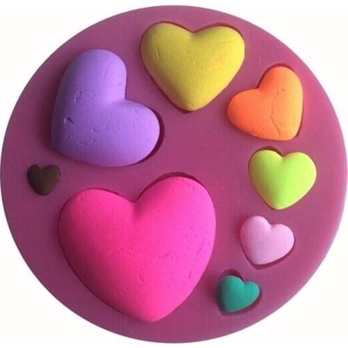 Love Shaped 3D Silicone Cake Fondant Mold Cake Decoration Tools Soap Candy Bakeware Moulds