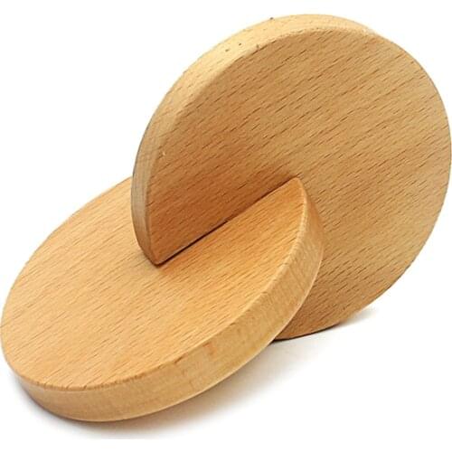 Montessori Materials Toy Two Round Button Object Fitting Exercise Beech Wood Baby Grasping Teaching Toys Kids Teething Wood Toy