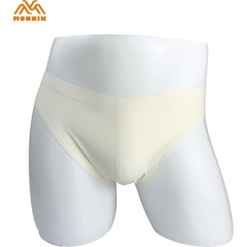 MONNIK latexSexy LingerieFashion Latex Rubber Briefs For Men Sexy Unique Male Shorts Underwear Club Wear