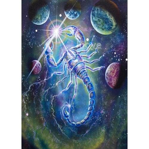 Full Square/ Round crystal Crafts diamond painting Cross Stitch Mosaic pictures by number scorpion Diamond Embroidery Sale TY410